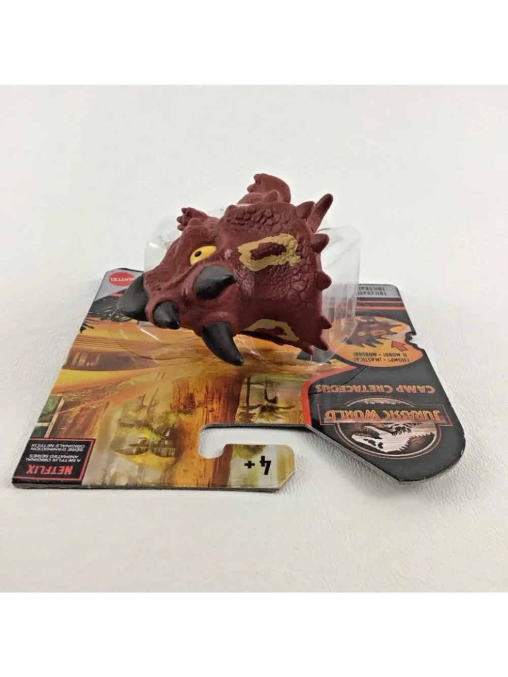 Jurassic World Snap Squad Triceratops Mini Dinosaur Action Figure Cretaceous Toy